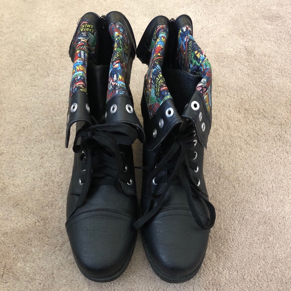 Marvel Lace-up Boots - NWOT